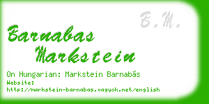 barnabas markstein business card